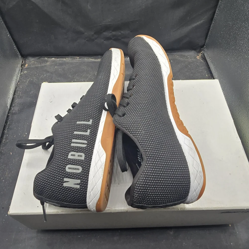 NOBULL Black and White‎ Men's Sneakers with Gum Sole